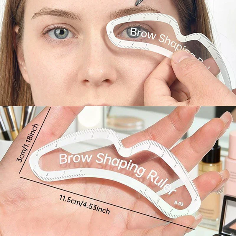 1PCS Brow Mapping Ruler Eyebrow Shaping Ruler 1 Minute Fast Drawing Design Brow Easy Tool Microblading Permanent Makeup Stencils