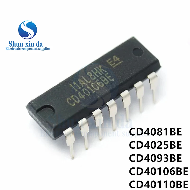 10PCS CD40106 DIP-14 SOP-14 CD40106BE CD40106BM CD40106BM96 HEF40106BT HEF40106 SMD CMOS Hex Schmitt Trigger Inverters IC