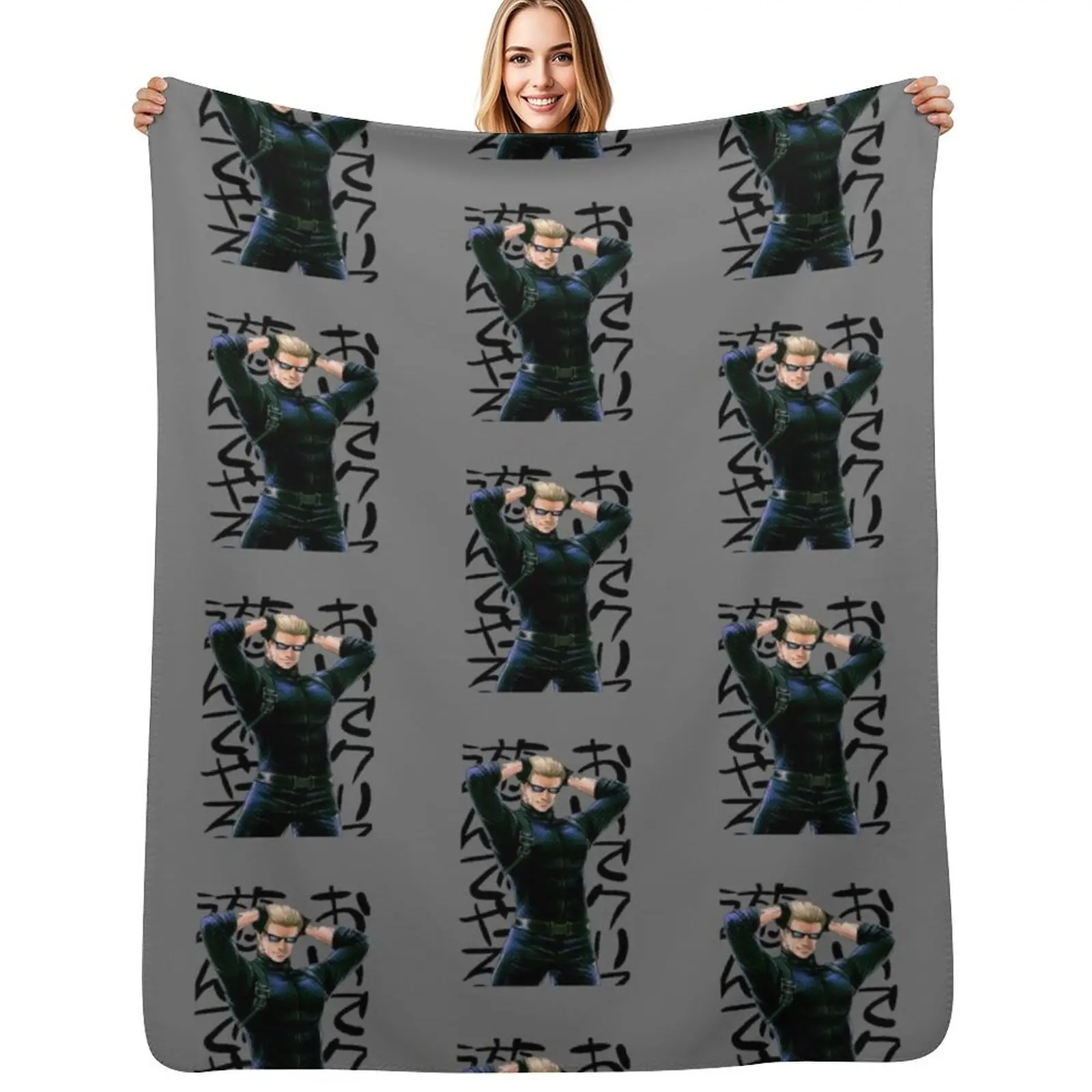

albert wesker Throw Blanket Faux Fur Soft Warm Blanket for Bed