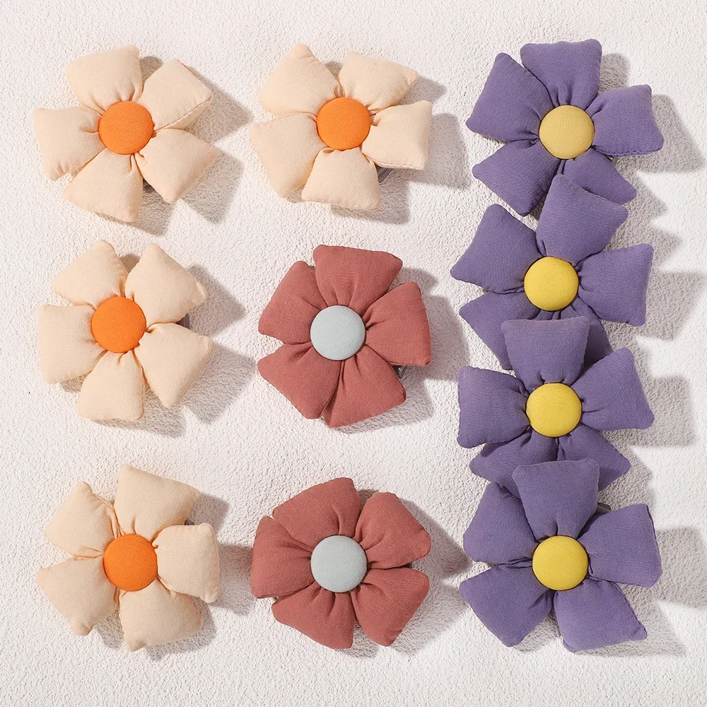10 stücke Mädchen Zufällige Farbe Cartoon Blumen Haar Clips Für Kinder kinder Sicherheit Haarnadeln Headwear Nette Geschenke Haar Zubehör