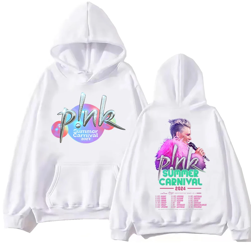 Pink Summer Carnival 2024 Tour Hoodie Unisex Harajuku Pullover Tops Long Sleeve Hoodies  Muisc Tour Fans Gift