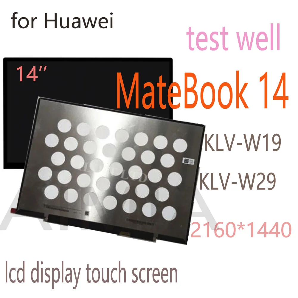 Original 2160X1440 14 inch IPS Screen for Huawei MateBook 14 KLV-W19 KLV-W29 LCD Display Touch Screen Assembly KLVC-WAH9L LCD