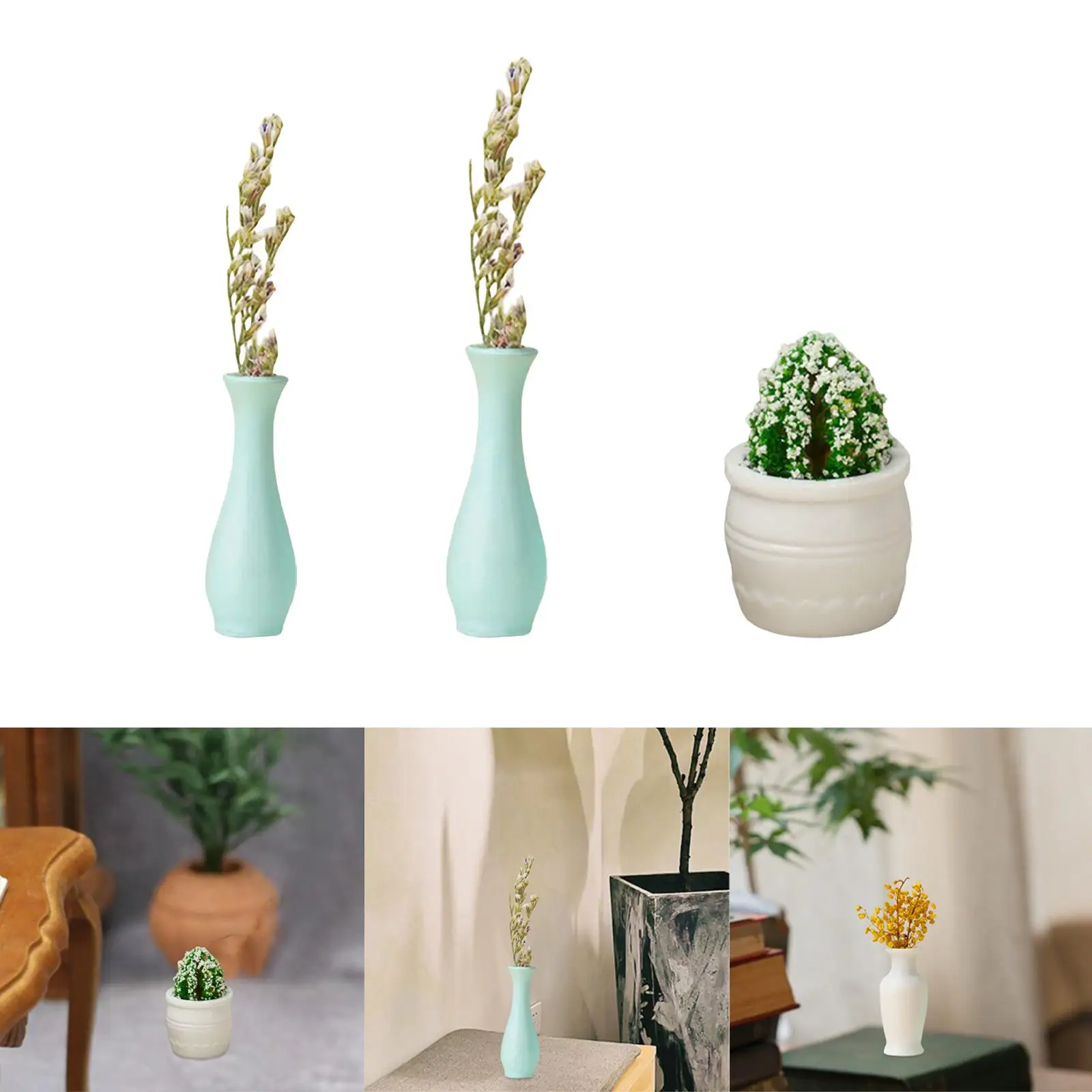 Miniature Vase Model Layout Building Material Railway Sand Table Diorama for Fairy Garden Decor