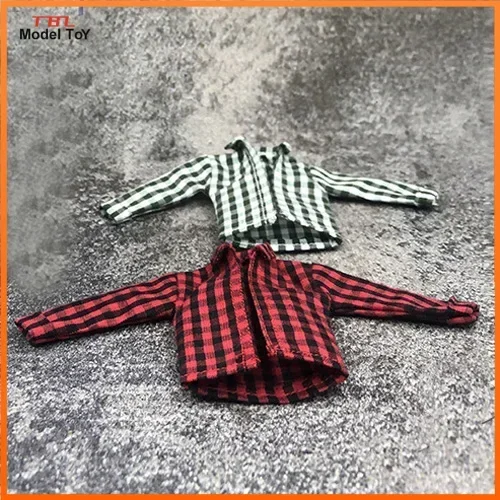 1/12 Scale Plaid Shirt Male Soldier Long Sleeve Short Sleeve Clothes for 6in Action Figure Toys Accessories