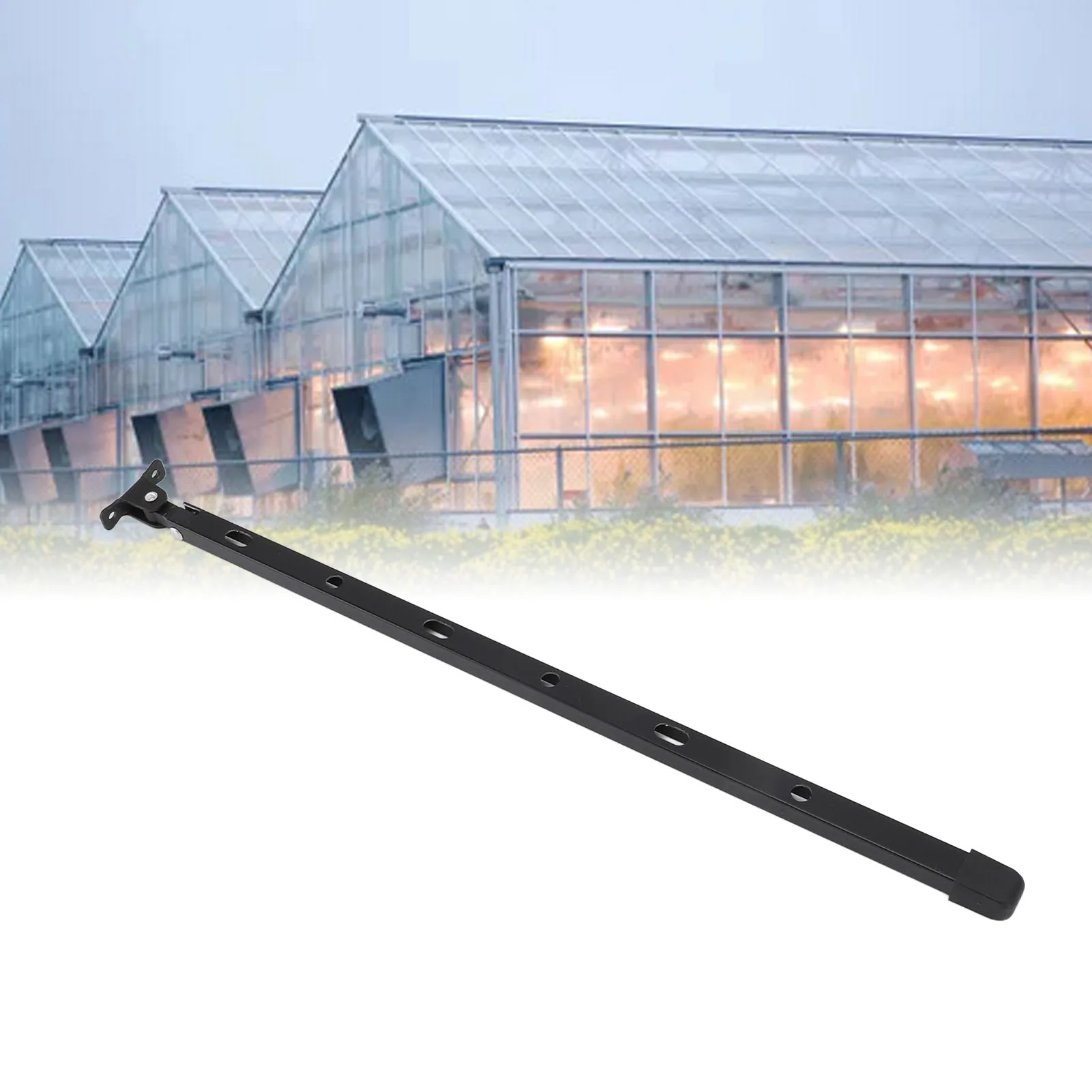 Greenhouse Window Stay Greenhouse Window Stay Sturdy Aluminum Manual Greenhouse Roof Vent Opener Bar Kit with 6 Screws 15.35in