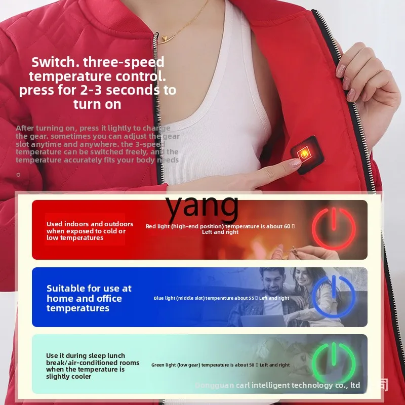 Yjq electric cotton-padded clothes are charged at constant temperature, self-heating jackets are cold-proof and warm.
