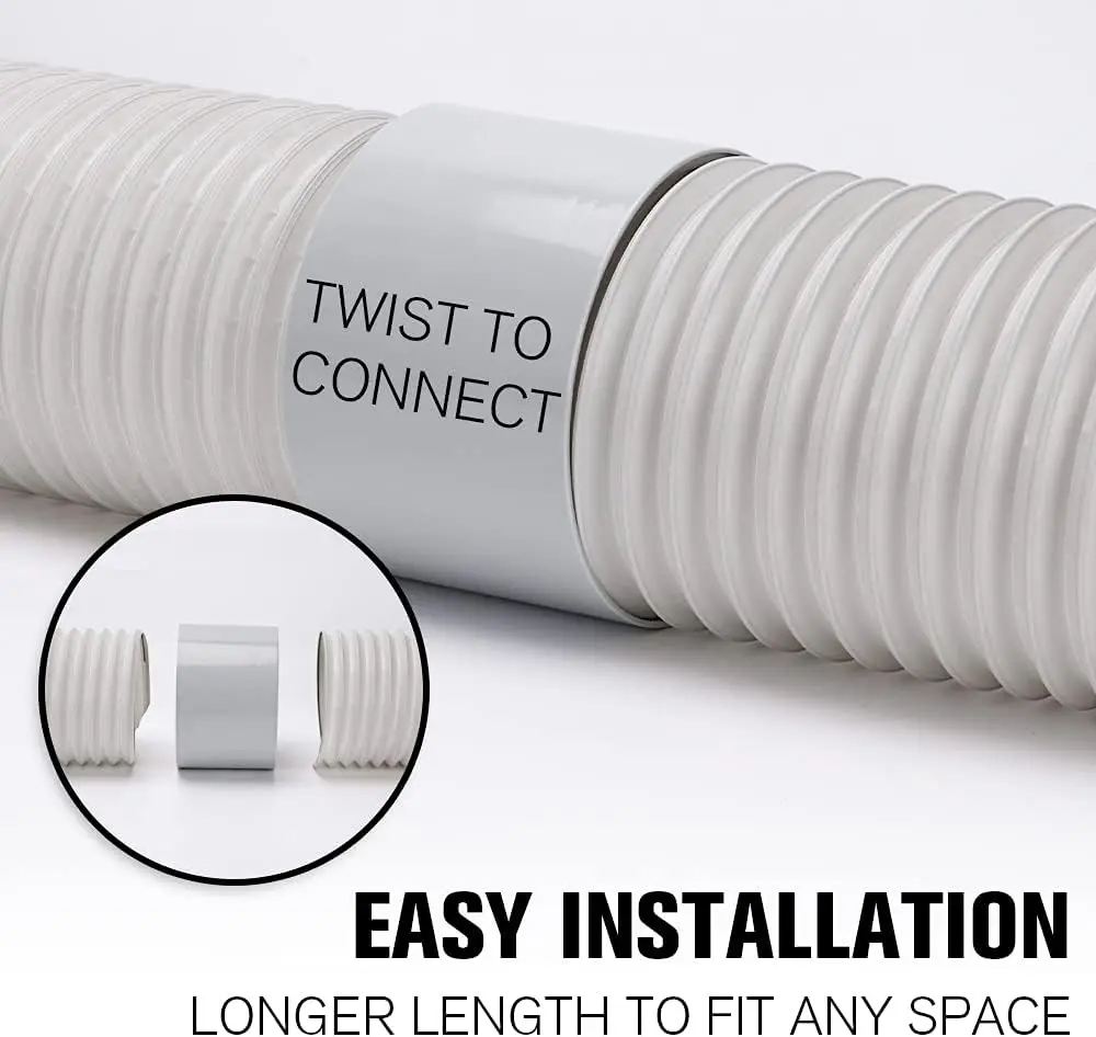 Portable Air Conditioner Exhaust Hose Telescopic AC Vent Duct Pipe Universal Mobile Air Condition Replacement Ventilation Tube