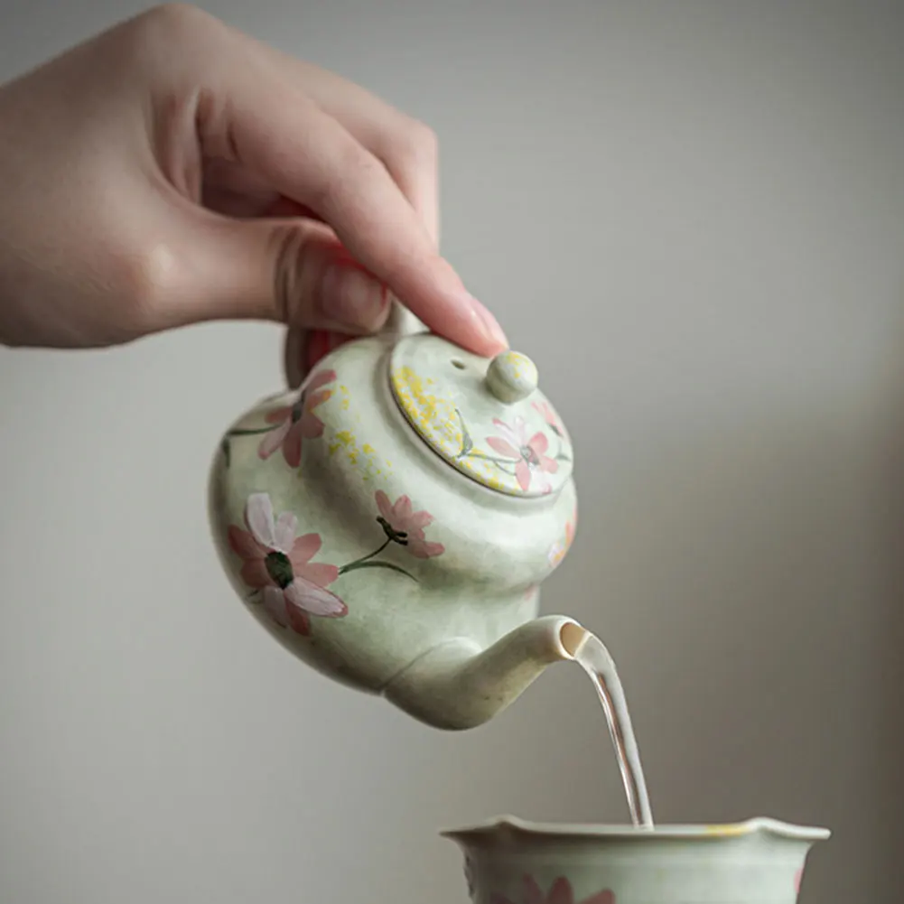 

Chinese Tea Ceremony Gongfu Teapot Hand Painted Small Kungfu Teapot For Afternoon