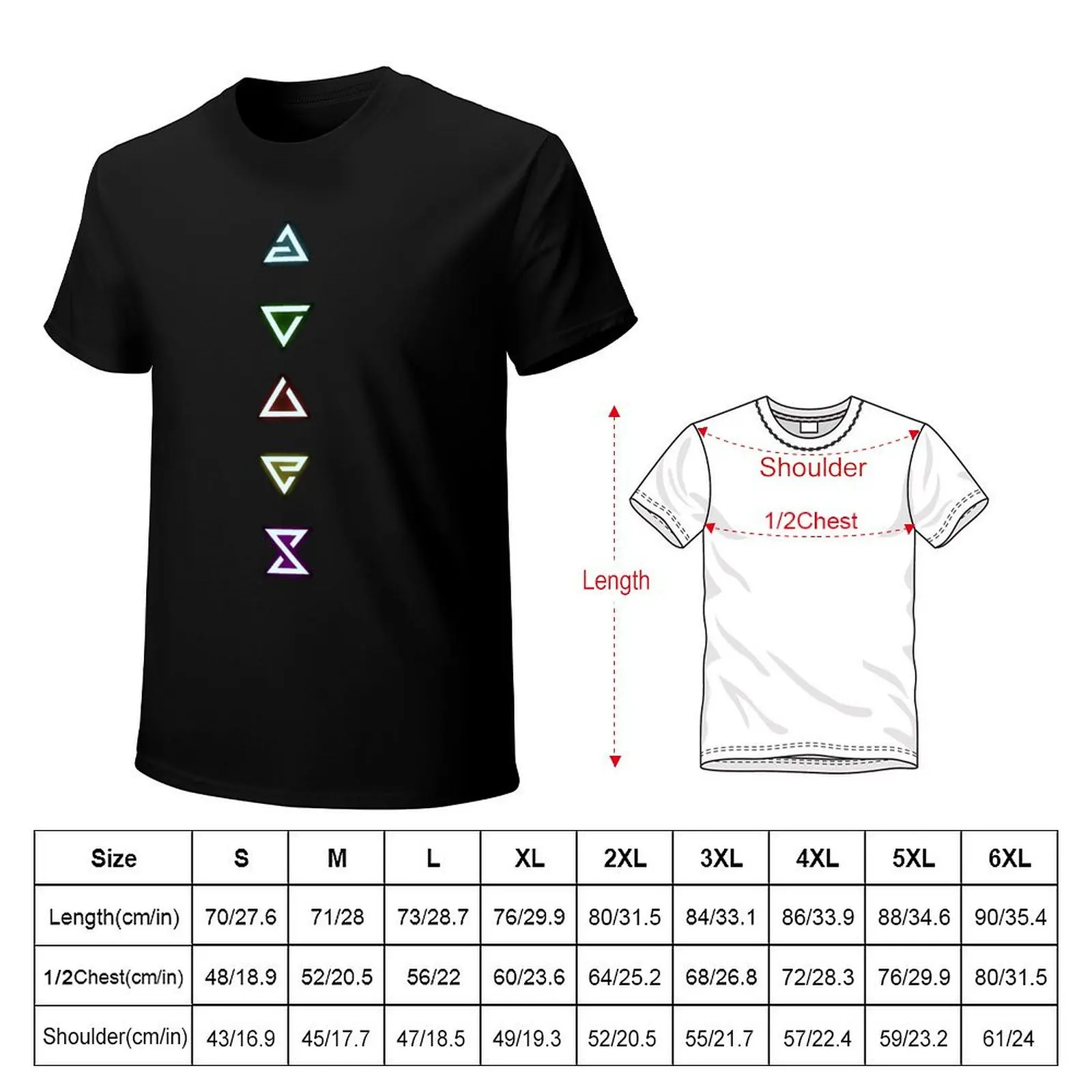 Witcher magic signs T-Shirt Christmas Casual Short Sleeve Top