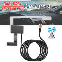 SMA/SMB Plug DAB/DAB+ Enhance Devices Car Radio Aerial Antenna Windshield Mounting Signal Booster For Pioneer Kenwood JVC Sony