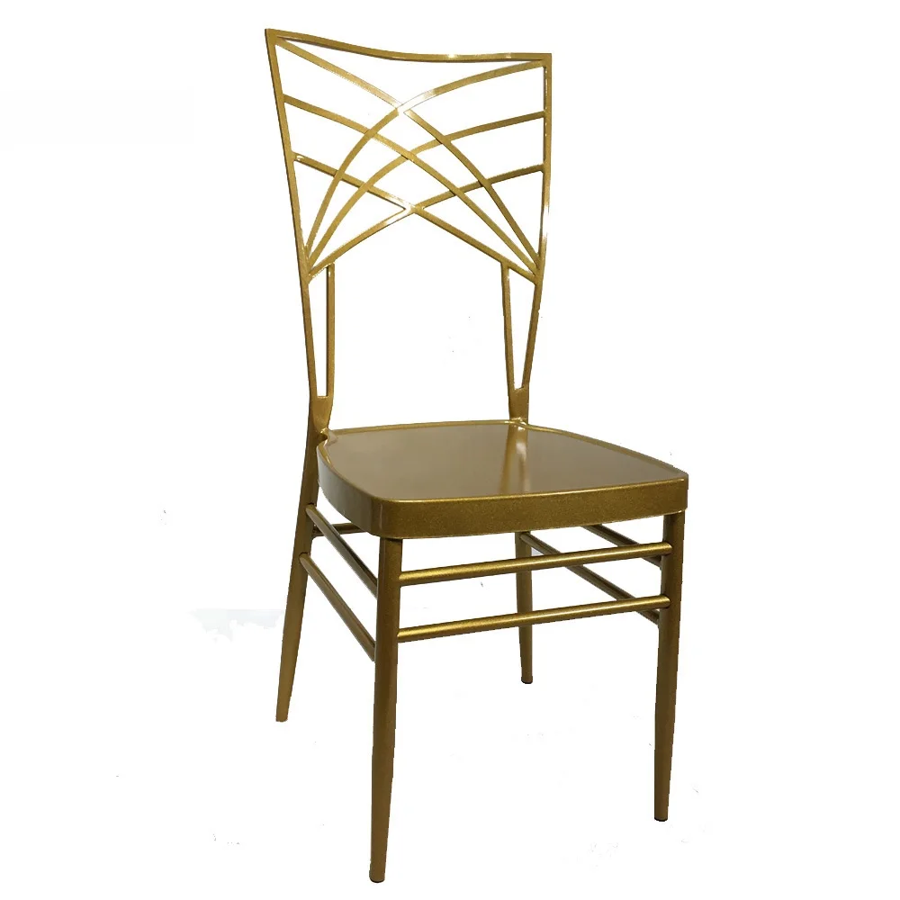 

Fork Back Reinforced Chair Iron Bamboo Chair Back Modern Simple Metal Wedding Chair