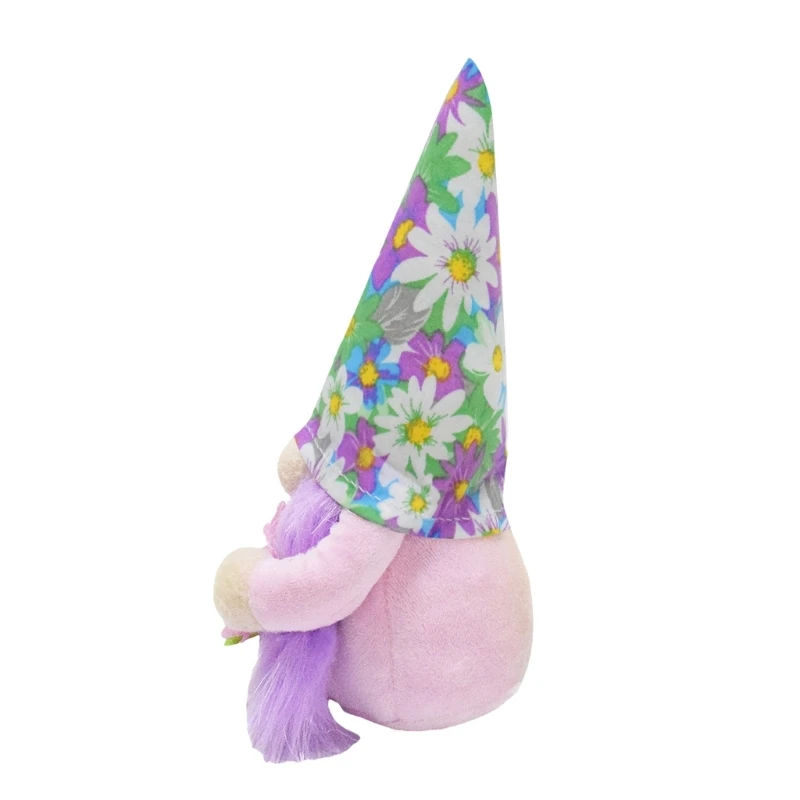 Unique Holiday Gnomes Facelessly Gnomes Plushes with Spring Flower Designs Perfect for Holiday Festival Home Decoration