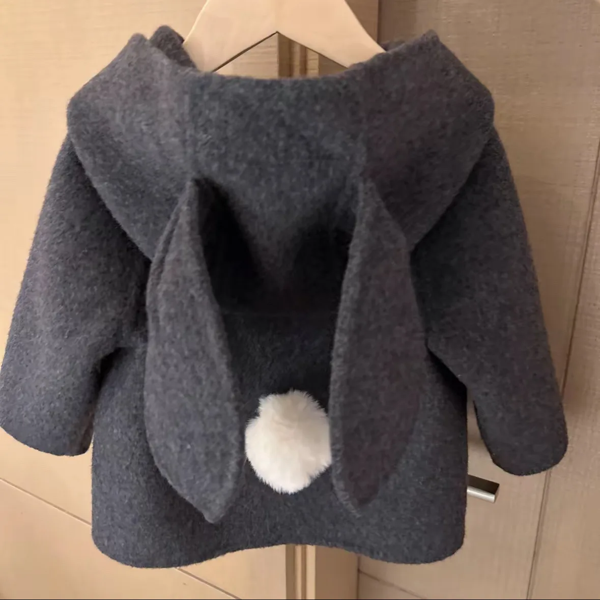 الخريف والشتاء الفتيات لطيف مقنعين معطف الصوف أزياء النسخة الكورية الجديدة معطف سميك للأطفال #2