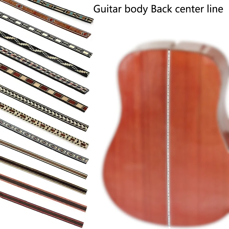 HUATOOL 20PCS 570mm Guitar Back Panel Center Decoration Line Guitar Binding Inlay Body Project Purfling Strip Guitar Parts Wood