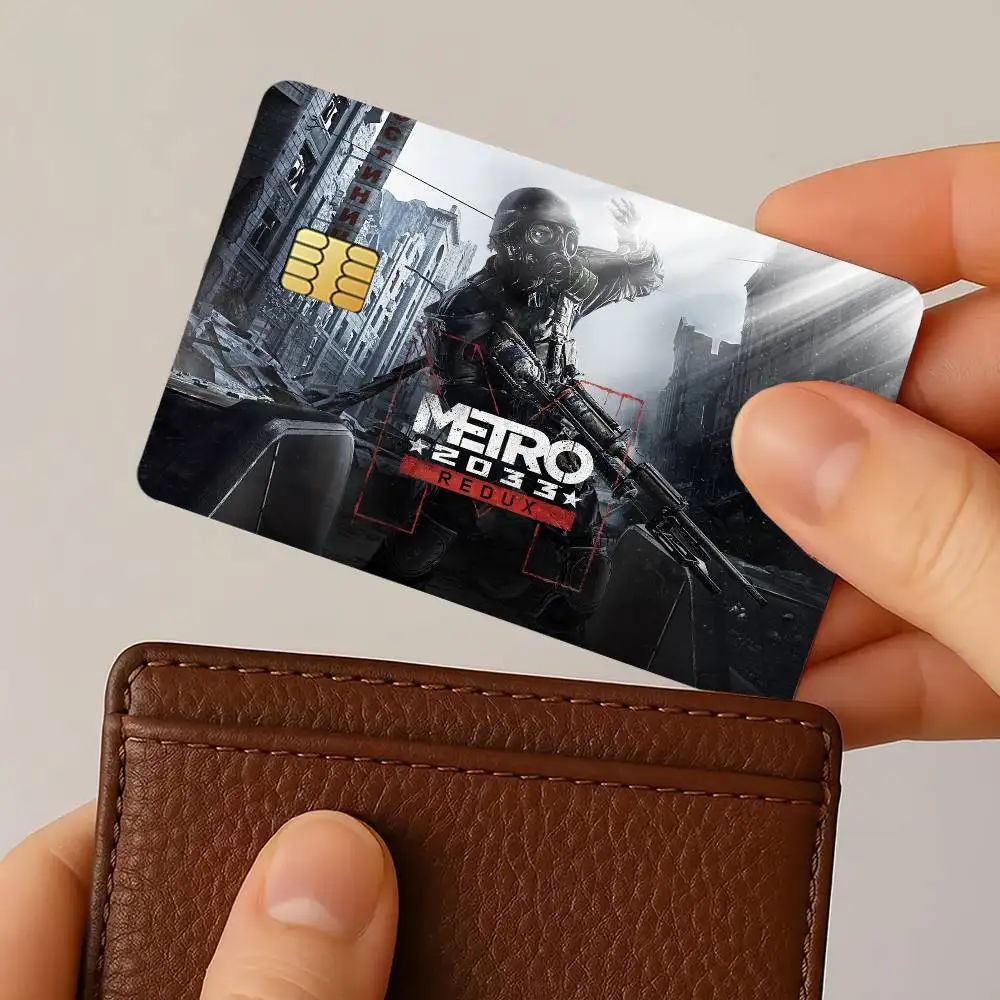 Game M-Metro 2033 Credit Card Stickers Skin for Bank Debit Decorative Protection 4PCS Anti-scratch Waterproof