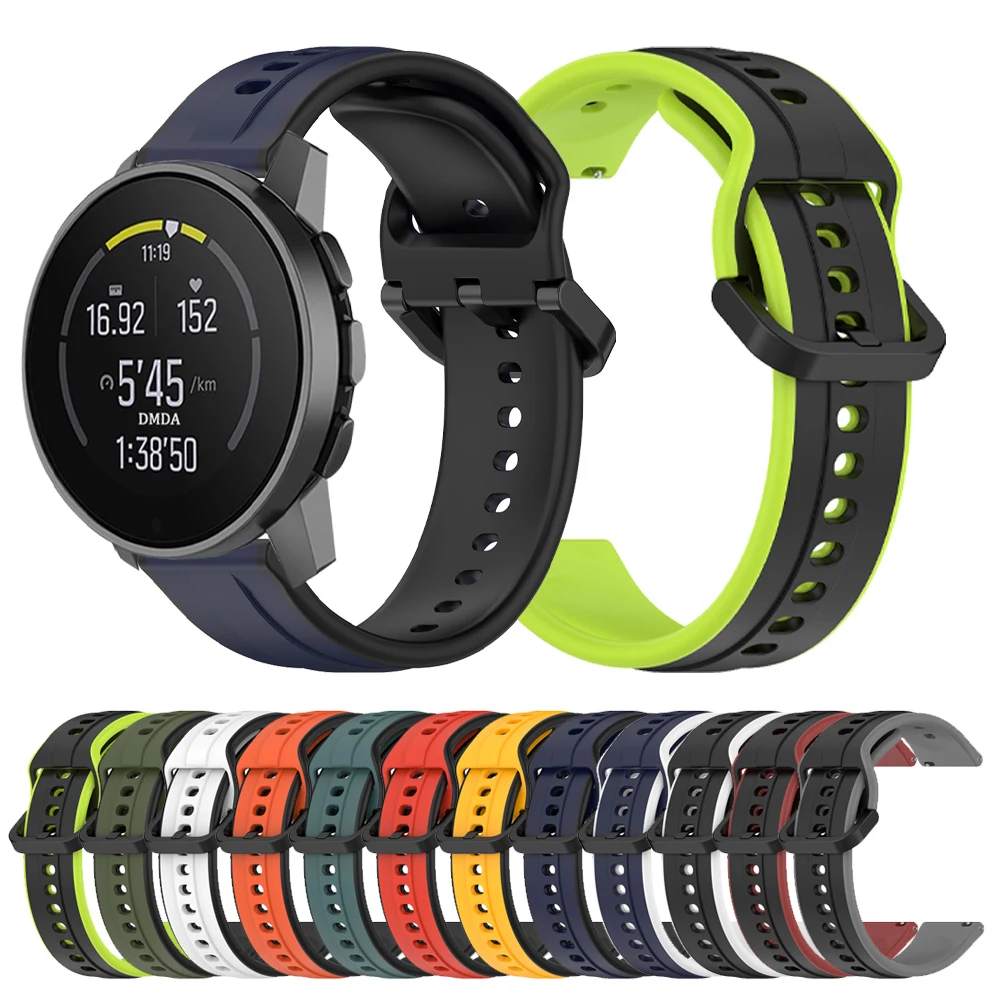 20mm 22mm Soft Silicone Strap For SUUNTO Bands 9 PEAK Pro/DLC/5 PEAK/PACE/3 Fitness/VERTICAL Sport Bracelet Accessorie Wristband