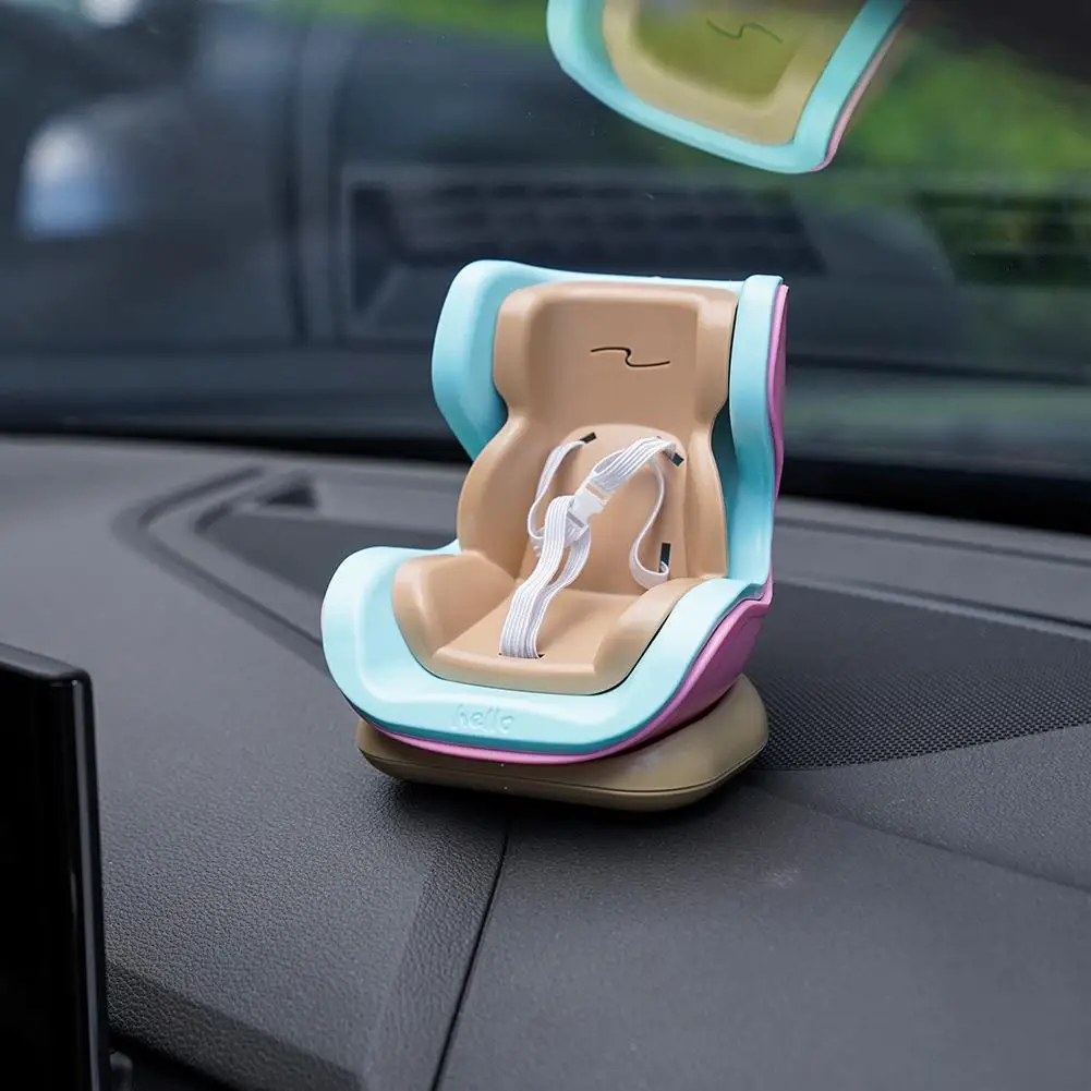 Puppenzubehör für Labubu Mini Plüsch-Autositz Sicherheitssitz mit Auto-Lüftungsornament Auto-Dekoration – Detail 10