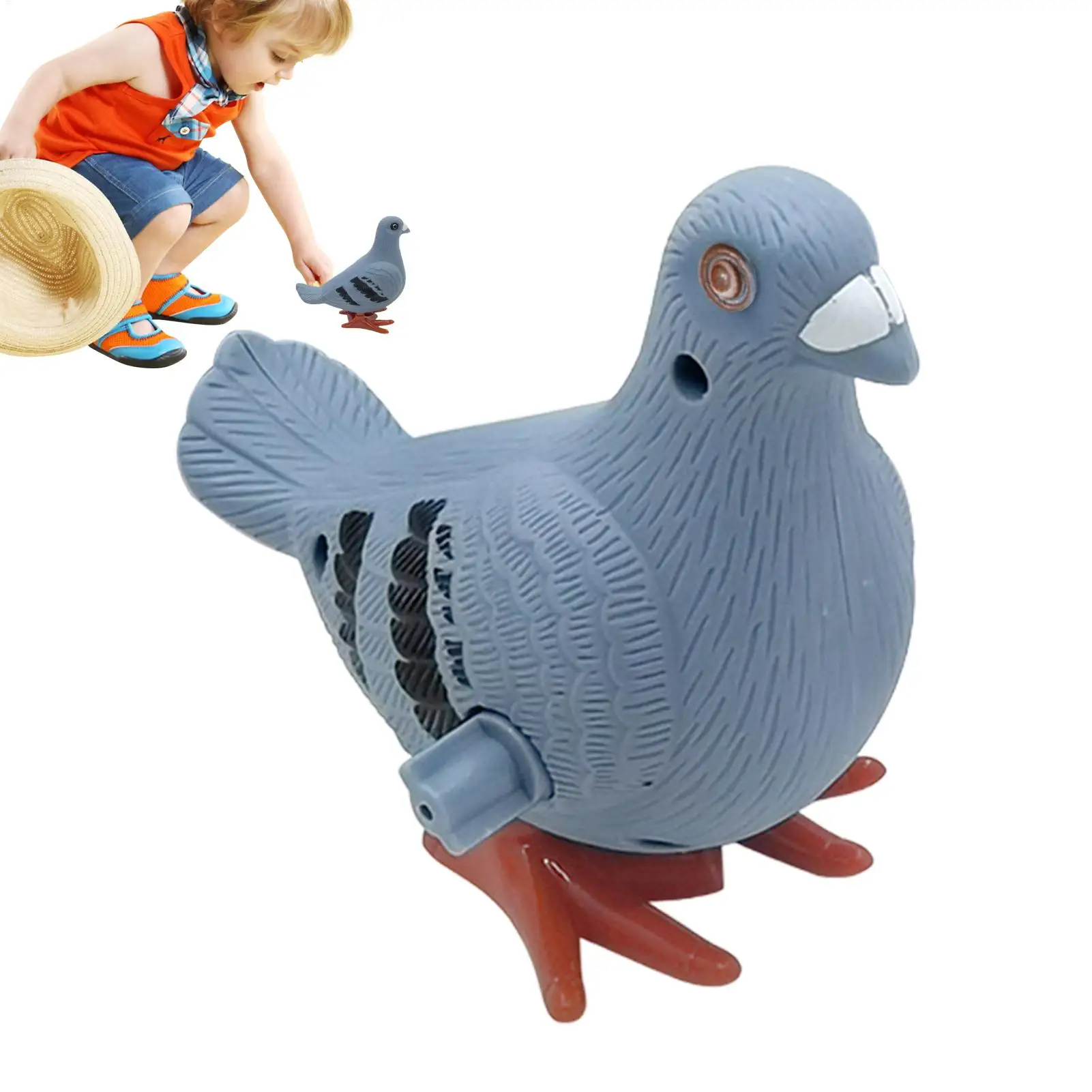 Cute Jumping Pigeon Clockwork Toy Funny Simulation Animal Pigeon Model Kids Educational Toys for Event Gift Party Favors