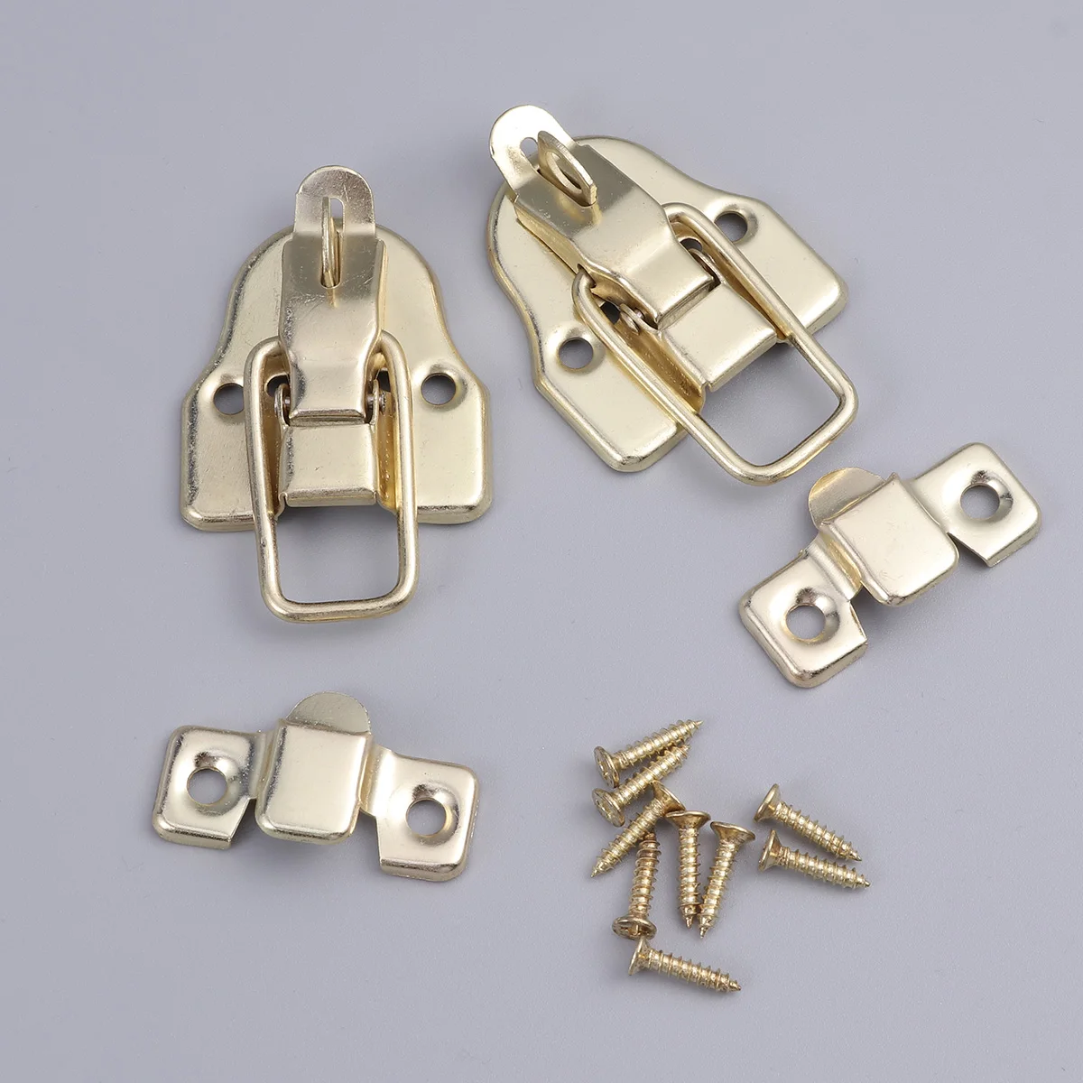 

2 Pcs Clasp Buckle Latch Padlock for Wood Boxes Jewelry Gift Vintage Toolbox Furniture Drawer Cabinet Chest