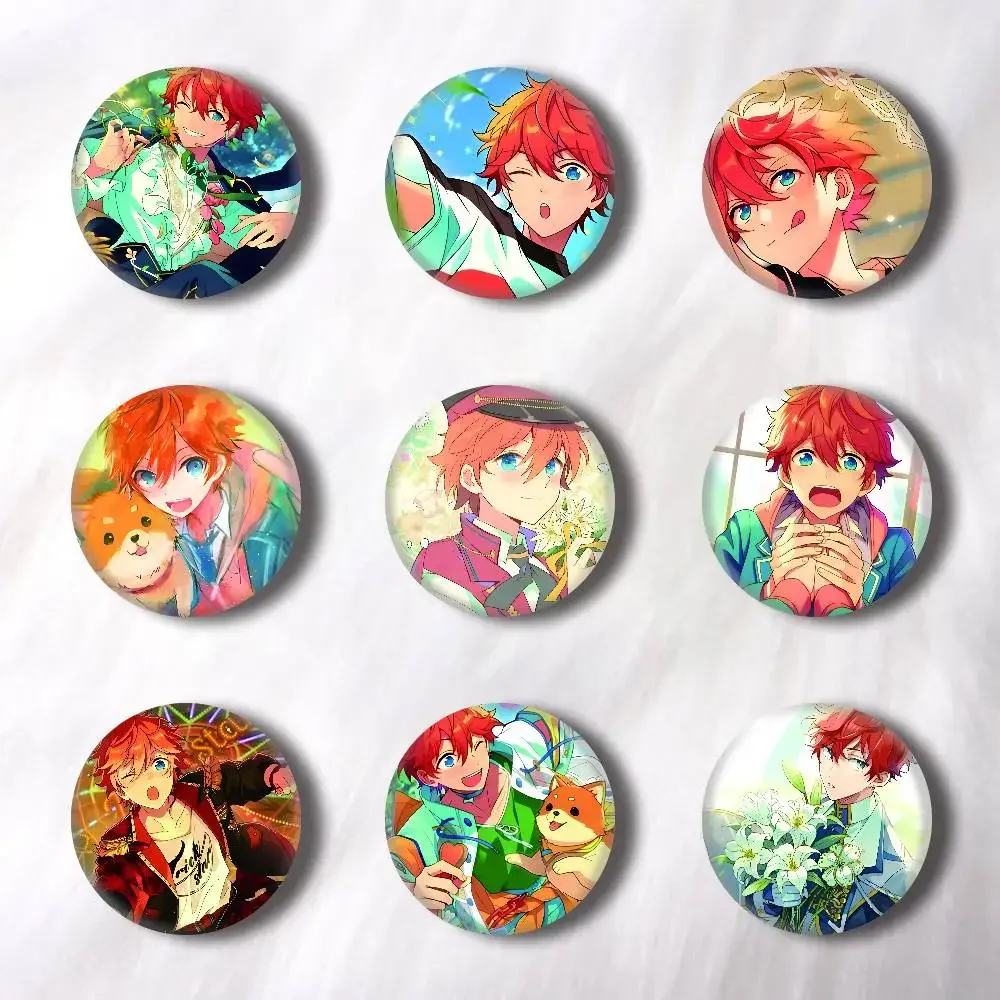 Music Game Akehoshi Subaru Creative Round Button Badges Cute Pin Brooch for Backpack Clothes Lapel Jewelry