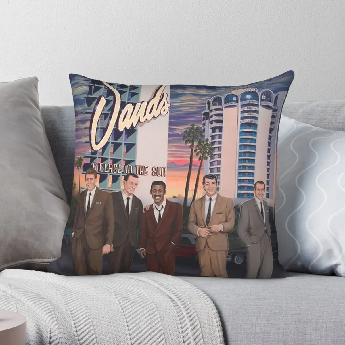 Rat Pack At Circa Resort & Casino Pillowcase Polyester Linen Velvet Creative Zip Decorative Pillow Case Bed Cushion Cover 18