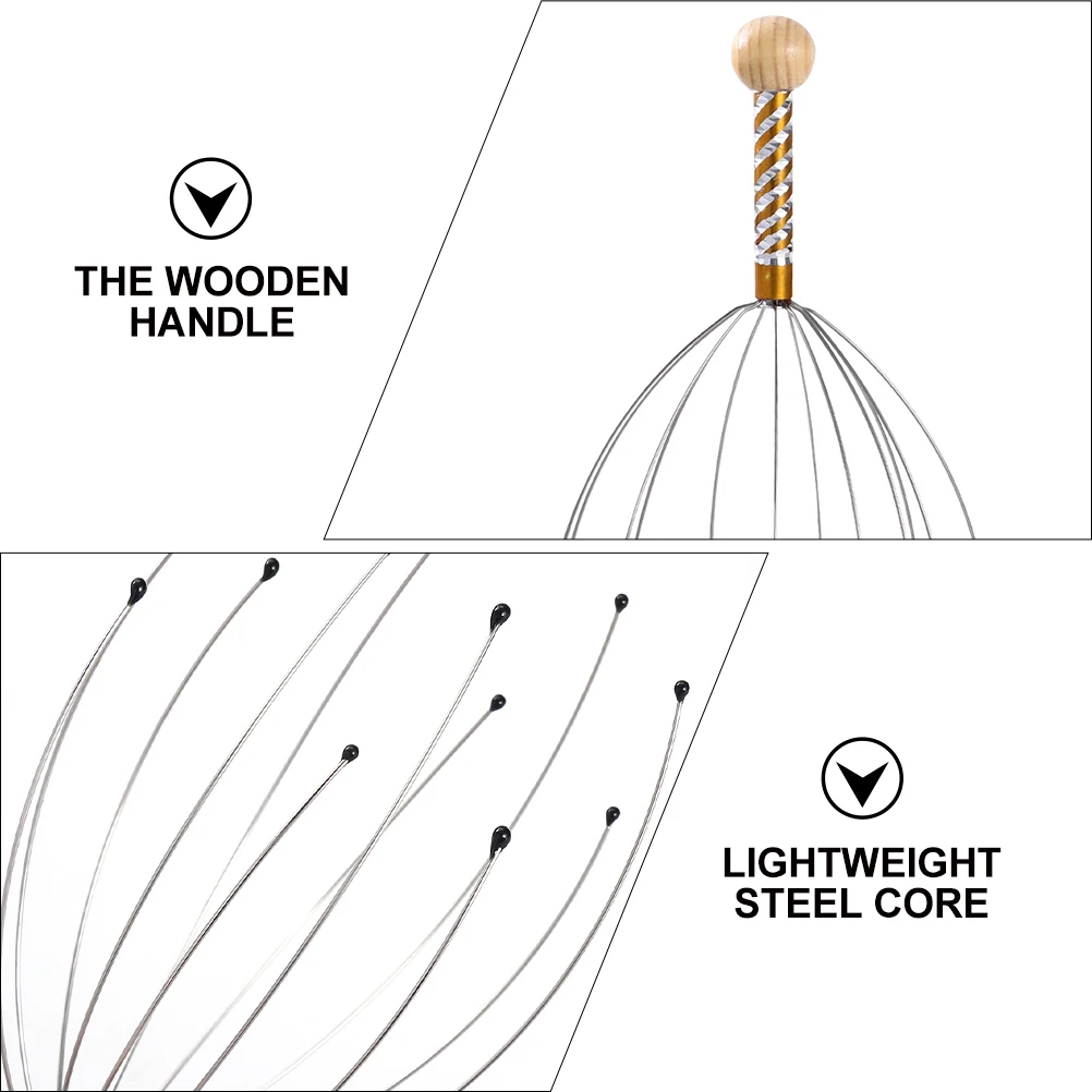 

6 шт., массажер для головы, осьминог, многофункциональный инструмент для снятия стресса для дома, путешествий, офиса, массажеры для кожи головы осьминога