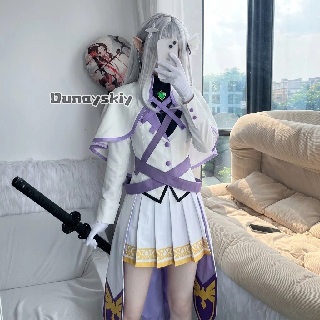 ks-10rezero-starting-life-another-world-costume-cosplay-da-cavaliere-emilia-fanmade-outfit-anime-completo-per-comic-halloween-giochi-di-ruolo-​-​-​