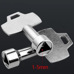 1PC Small Triangles Spanner Key, Matel Triangular Lock Key Socket Universal Utility Key for Elevator Door Triangles Panel Lock