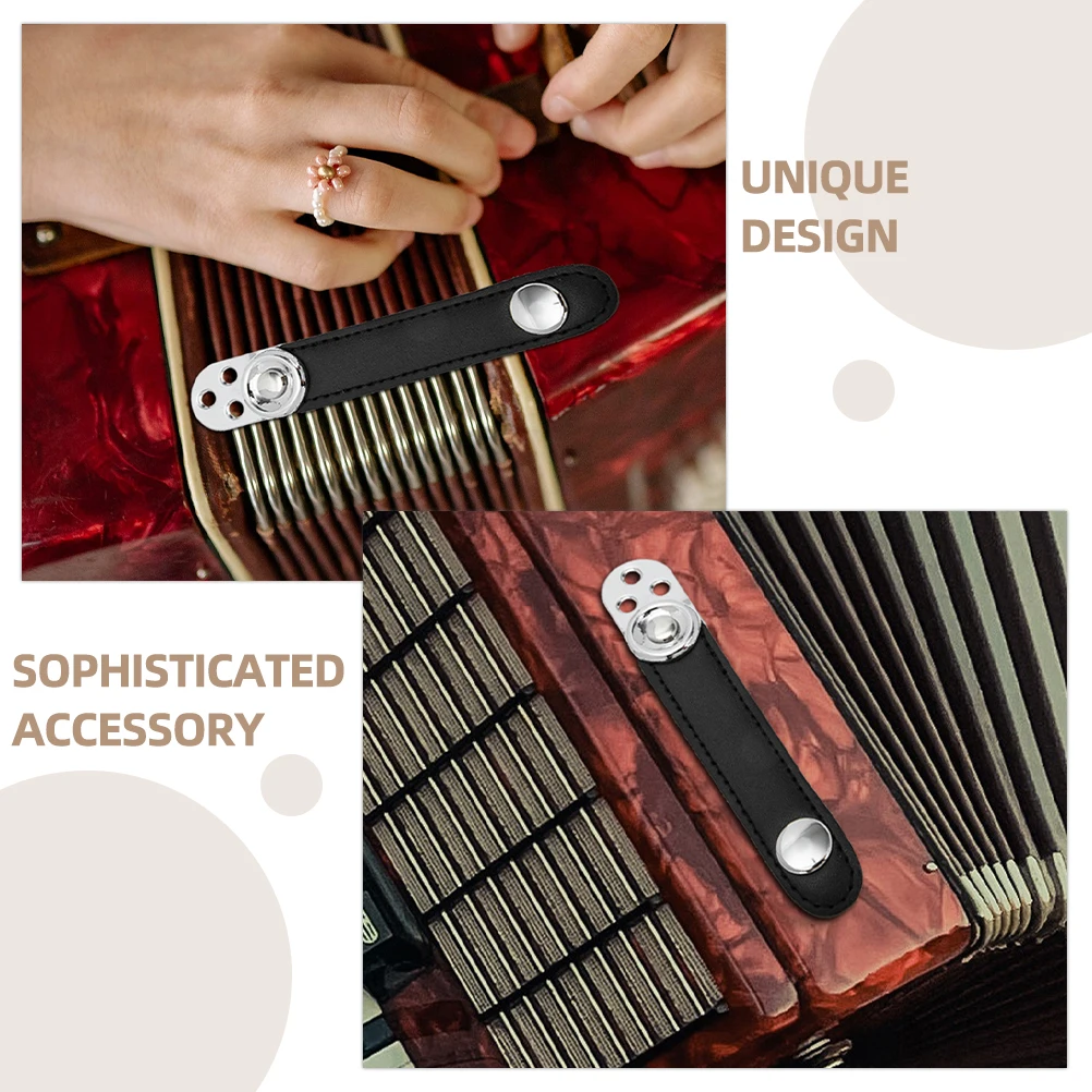 

2pcs Metal Connecting Cow Bellows Buckle Double Layer Universal Strap For Compatible With Various Sizes Accordion