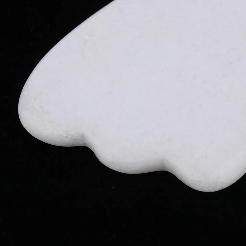 White Natural Jade Guasha Board Chinese Traditional Scraping Massage Tool #1
