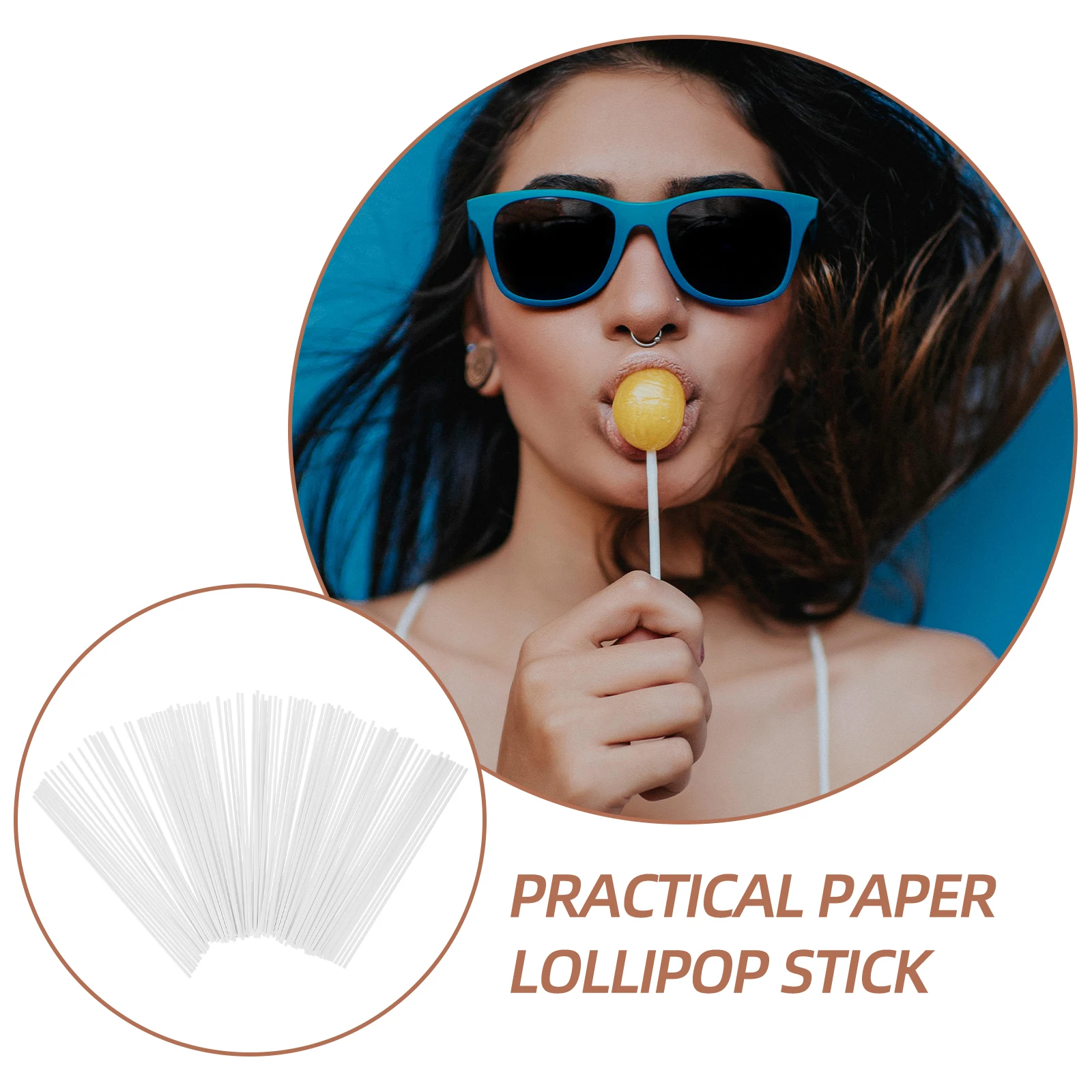 

100 Pcs Bars Paper Sticks 20cm Smooth No Burrs For DIY Lollipops Chocolate Bulk Party Manual Stirring Rods
