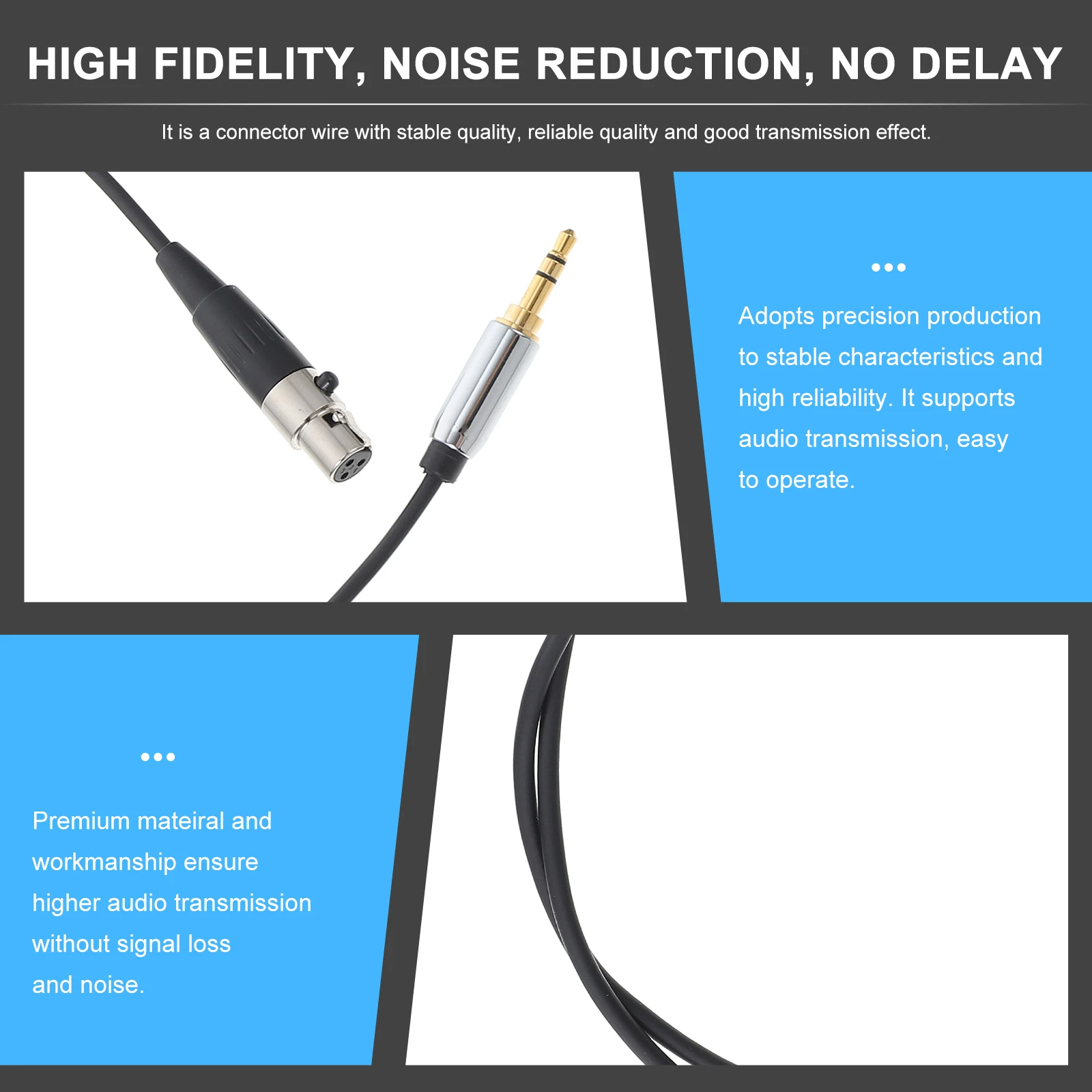 

Audio Cable to XLR Gold Plated Copper Wire for Camera VCR Recording Studio Converter 3.5mm Trs To Xlr Cable PVC Audio Line