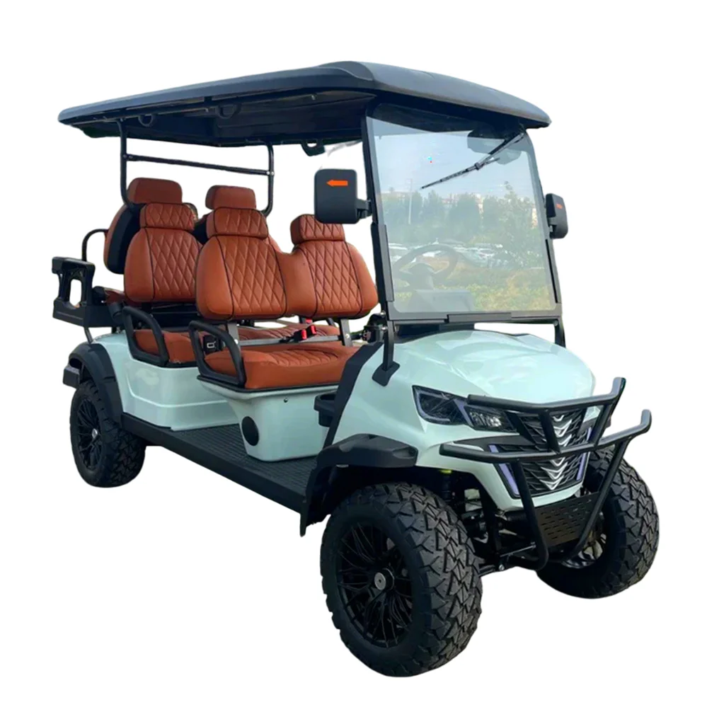 6 Seater Golf Cart Street Legal Golf Car 48V Scooter 2.4.6seats Golf Cart Solar Panel Electric Golf Cart