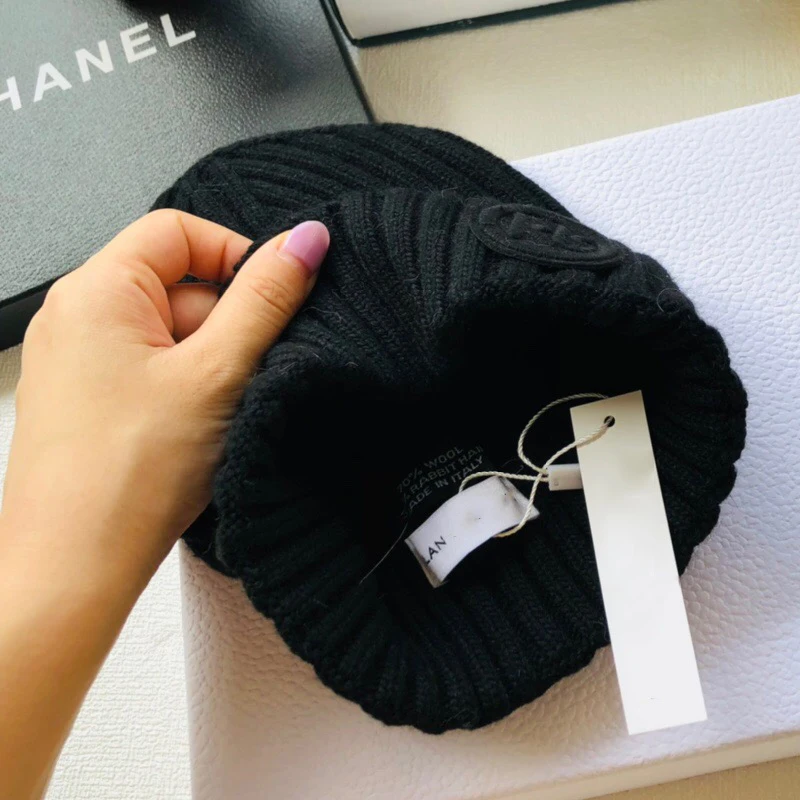 Gorro de lã quente grossa feminino, chapéus de marca, moda inverno, nova chegada