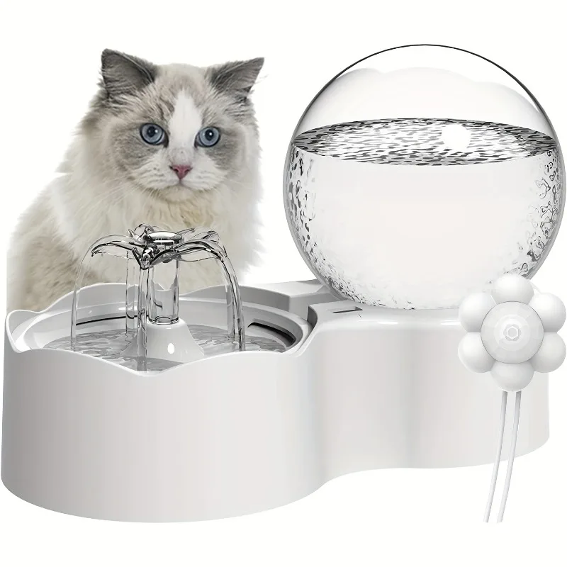 

Pet Water Dispenser, Automatic Circulation Filter, Cat Water Feeder, Intelligent Gravity, Mobile Drinking Water Artifact, 2.2 L