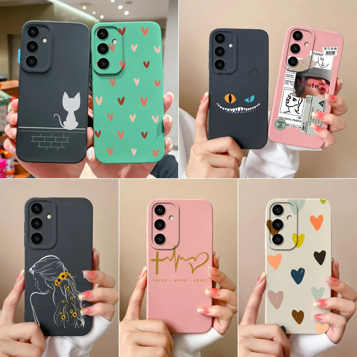 Coque dla Samsung Galaxy S24 Plus Ultra urocza miękka silikonowa osłona dla kota ochronna Funda dla Samsung S24Plus S24Ultra etui na telefon