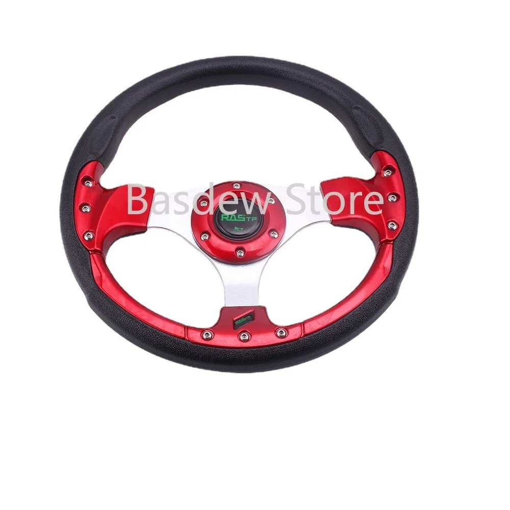 Rastp Car Modified Steering Wheel Pu Racing Steering Wheel Competitive Game 13-Inch Go Kart Steering Wheel