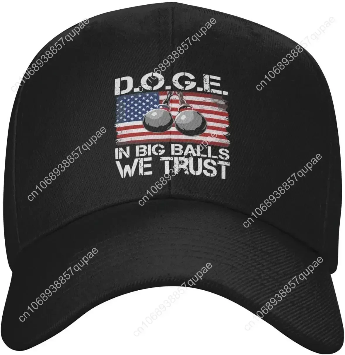 D.O.G.E. in Big Balls We Trust I Voted for Big Balls Baseball Hat for Man Black Sports Hat Gifts for Grandma Golf Hats