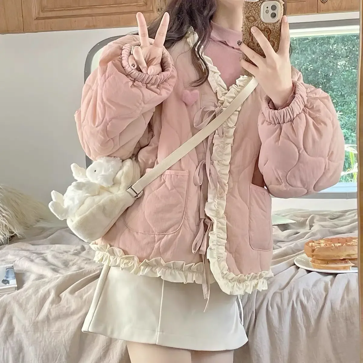 New Fur Lined Coat Winter Clothes Women Warmth Korean Fashion Parkas Cotton Padded Jacket Jackets Tops