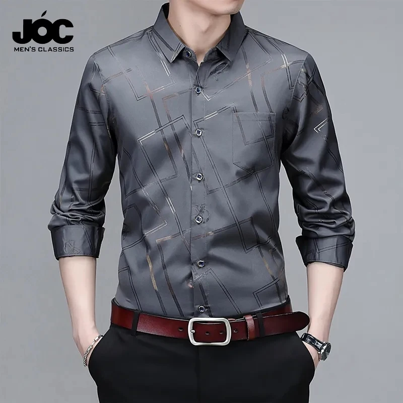 

Men's Casual and Fashionable Long Sleeved Printed Shirt, Non Ironing and Wrinkle Resistant Business Top