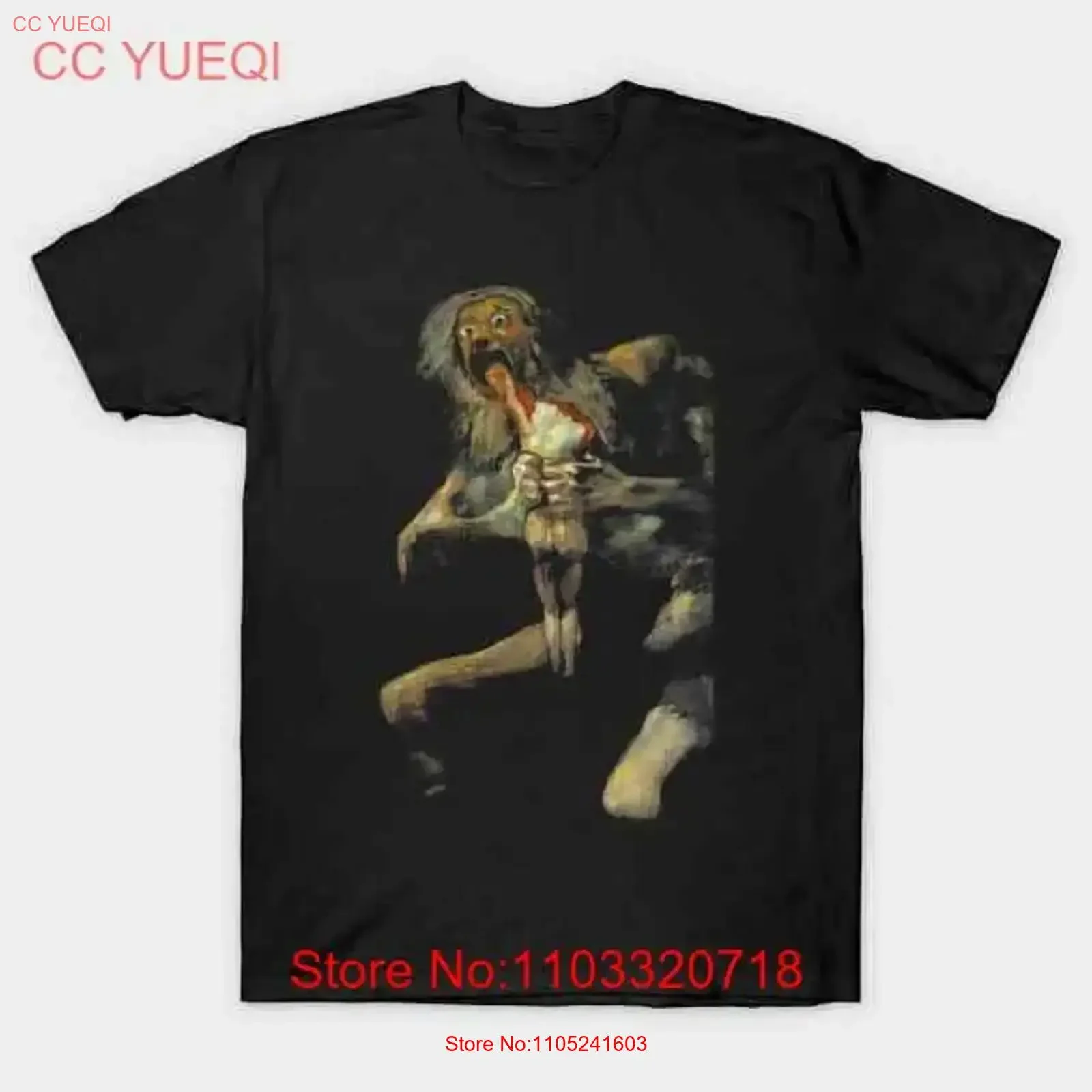 Saturn Devours His Son T Shirt S 5XL vintage Washed Soft Casual Stretched Breathable streetwear Versatile designer clothes