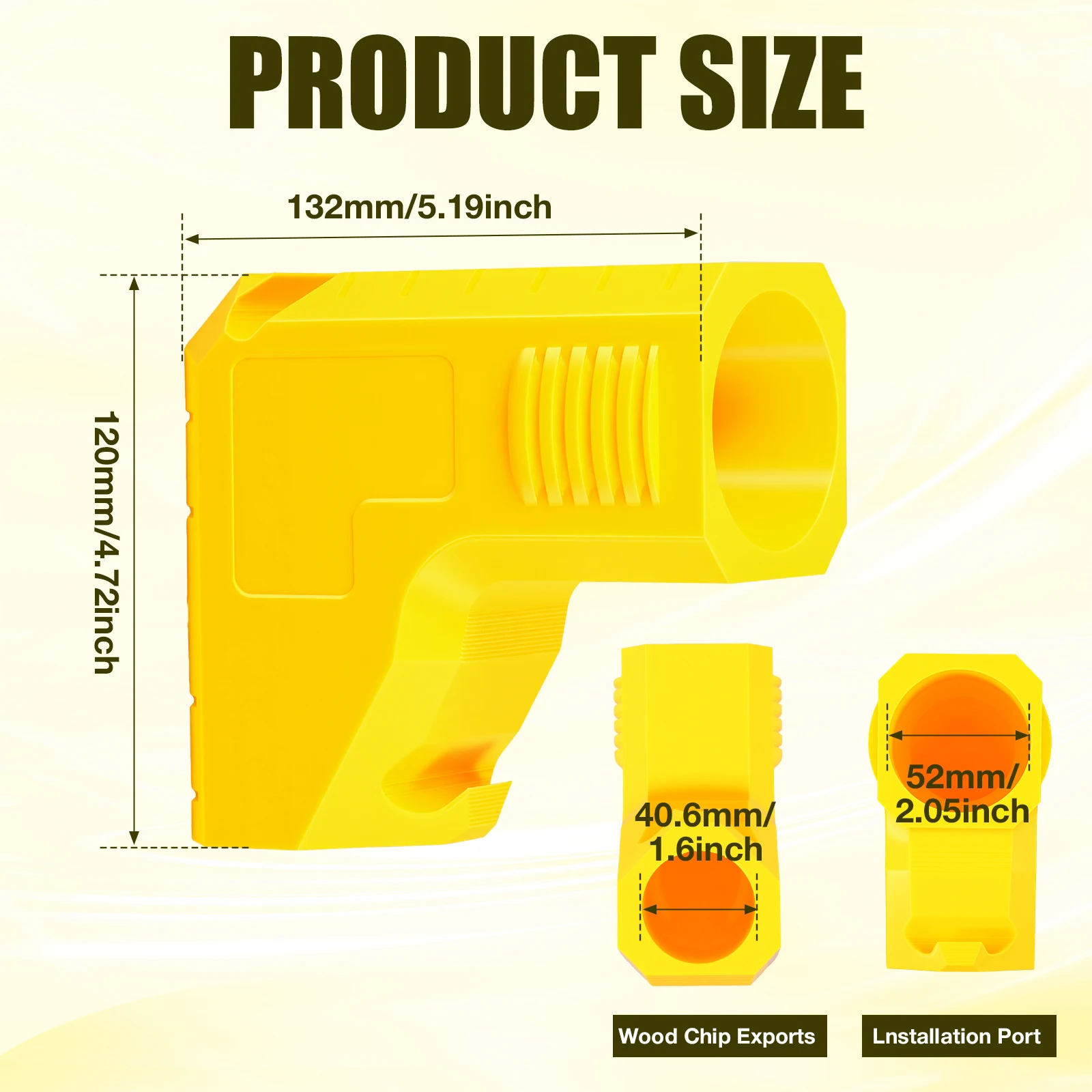 Table Saw Dust Collector 2.05 Inch Adapter For Miter Saw DW745 Gravity Bucket Elbow Woodworking Shop Vac Vacuum Hose Alternative