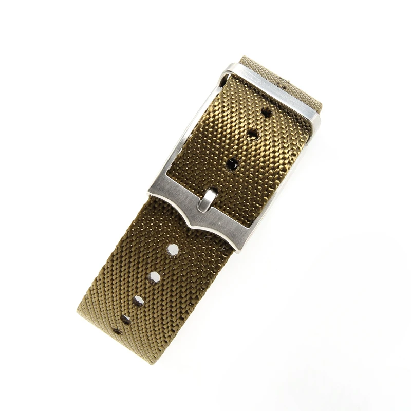 Woven Canvas Nylon Watchband for Dirudder Biwan Dituo Little Red Flower Universal Watch Strap Accessories 20 22mm Men
