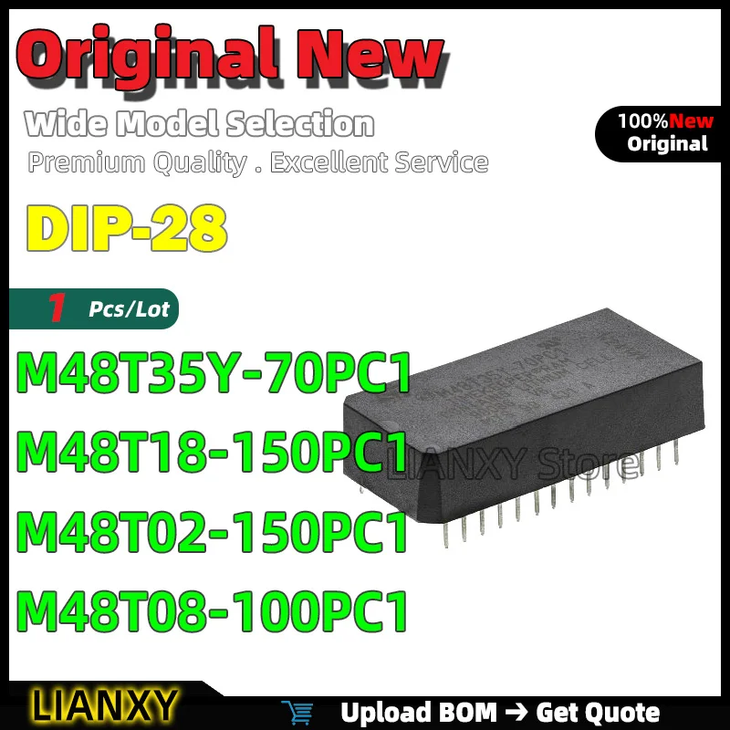 1pcs DIP-28 M48T35Y-70PC1 M48T18-150PC1 M48T02-150PC1 M48T08-100PC1 Real-time clock New Original