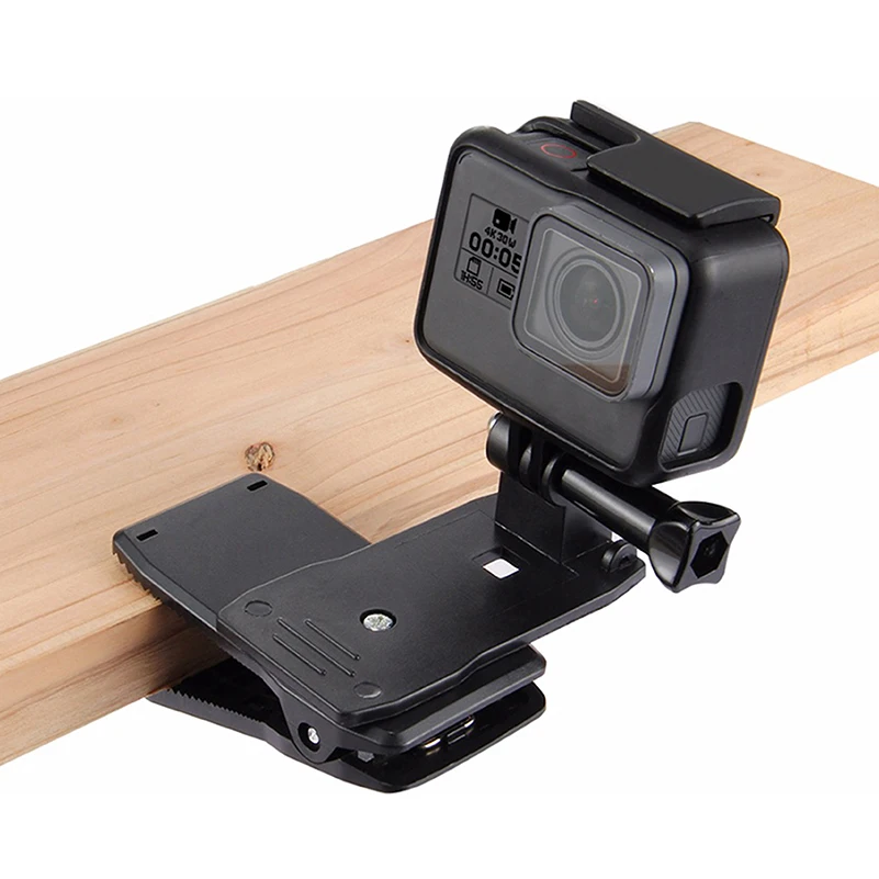 Clipe de Montagem Rotativo 360 Graus para Mochila e Boné para Gopro Hero 5 3 4 Session SJCAM SJ4000 Xiaomi Yi 4K Acessório Go Pro