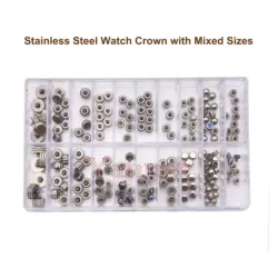 Stainless Steel Watch Crown Waterproof for Watch Repair and Replacement With Mixed Sizes