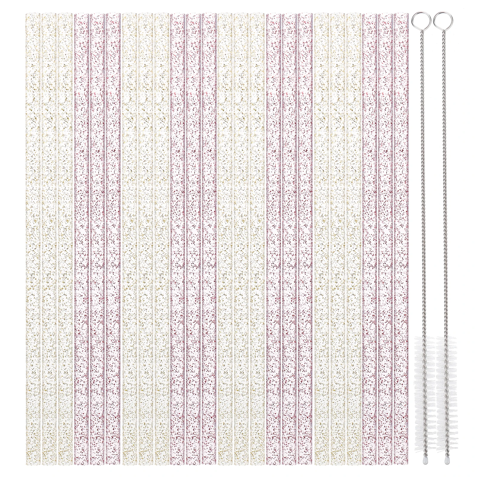 

24 Pcs Glitter Straw Party Sucker Home Supplies Funny Straws Plastic Shimmering Multipurpose