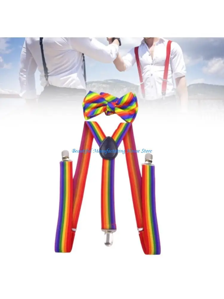 e56a-clip-on-suspenders-bowtie-set-for-children-adult-stage-performances-dressingup