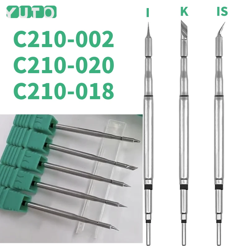 Pointes de fer à souder universelles série C210, C210-K/I/IS, compatibles avec la Station de soudage JBC Sugon Aifen A9/ A9 Pro/ T21