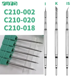 Universal C210 Series Soldering Iron Tips C210-K/I/IS Compatible For JBC Sugon Aifen A9/ A9 Pro/ T21 Soldering Station